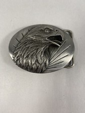 Vintage 1987 Siskiyou Bald Eagle Head Belt Buckle 3 Dimentional Bald Eagle