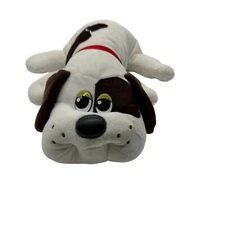 Classic Pound Puppies White & Brown 14" Puppy Dog Soft Plush Stuffed Animal Toy