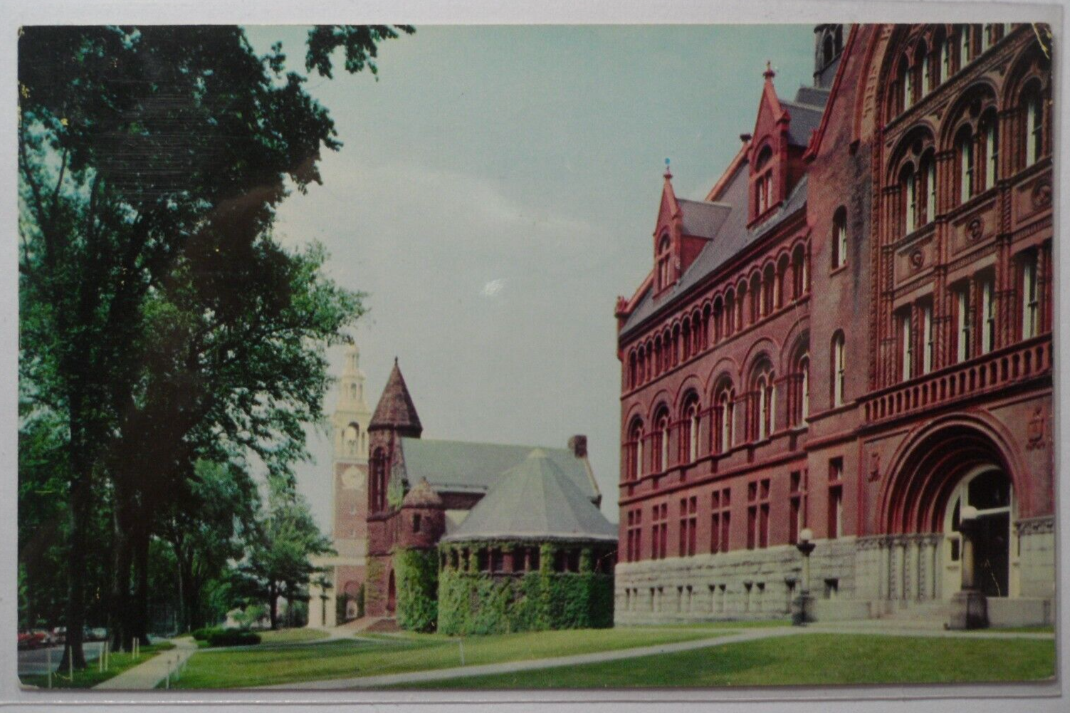 FILA STAMPMART: CARTOLINA USA COLLEGE ROW UNIVERSITY OF VERMONT USATA PER NUOVA MAGLIA