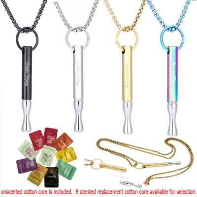 quit vaping necklace with flavour Anxiety Breathing Necklace Flavoured Breathlace Quit Smoking Stress  Necklaces UK