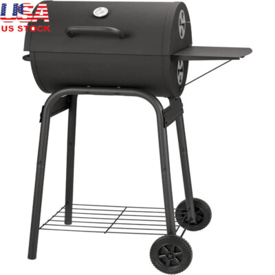 Large Charcoal Grill W/ Side Shelf Portable BBQ Camping & Outdoor Parties New