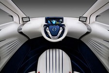 Cars 2011 nissan pivo 3 concept interior dash Desk Mat Stitched