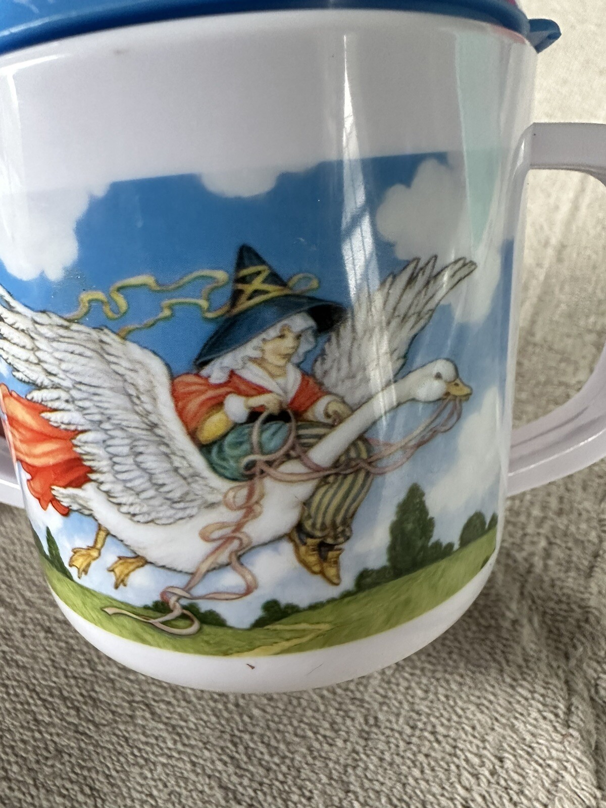 Zak Designs Set Of Mother Goose Plate Bowl and Sippy Cup Nursery Dining Baby