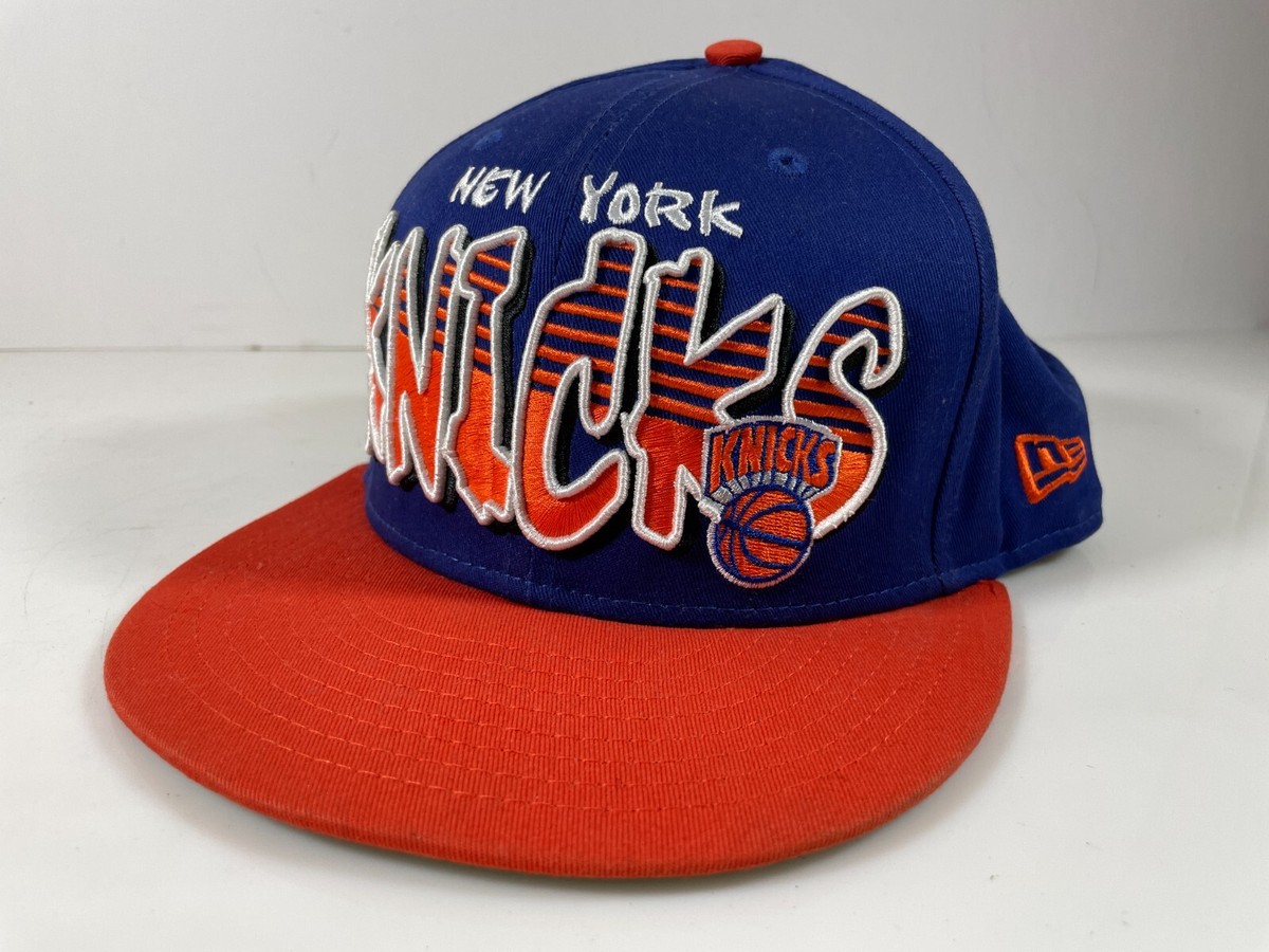 New York Knicks New Era 59FIFTY Snapback Hat Size Medium/Large Blue Orange