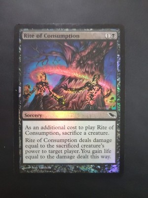 MTG Rite of Consumption Foil Shadowmoor 76/301 Common Excellent Pauper Black