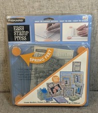 Fiskars Easy Stamp Press New in Package 2006 Scrapbooking Stamping Tool 6x8