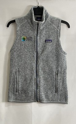 Patagonia Women's Better Sweater Fleece Vest Gray Embroidered Logo Sz S