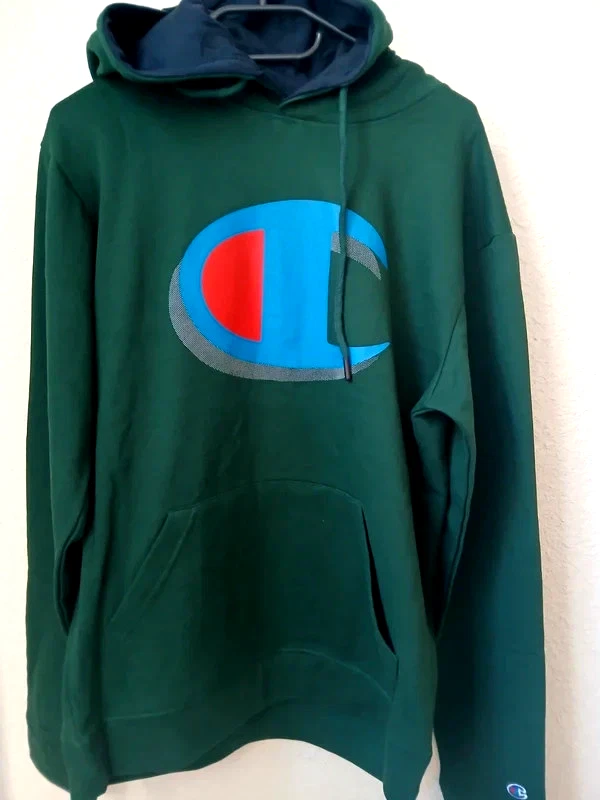 Sweat-shirt capuche champion vert taille m neuf avec etiquette - Photo 1/3