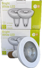 Bright White LED PAR 38 Light Bulb 15W/90W 1200 Lumens, Pre-owned NEW UNUSED