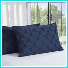 Lightweight Microfiber Decorative Pillow Shams, Pinch Pleat Design Standard S...