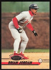 1993 Stadium Club Brian Jordan Baseball Card #435 - St. Louis Cardinals