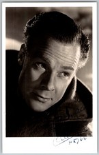 Actor Signed Publicity Photo Handsome Actor Close Up Portrait Dark Coat