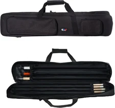 GSE Games & Sports Expert 3x4 Soft Pool Cue Case Billiard One Size, Black 