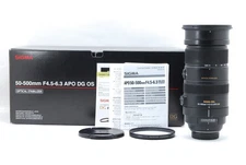 [NEAR MINT BOX] Sigma AF APO 50-500mm f/4.5-6.3 DG OS HSM Lens For Nikon JAPAN