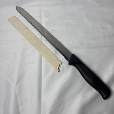 Slices Perfect Serated Bread Knife Black Handle 11โ Blade Made in USA
