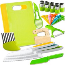 40Pcs Kids Cooking Knife Set - Montessori Kitchen Tools for Toddlers, Age 3-10