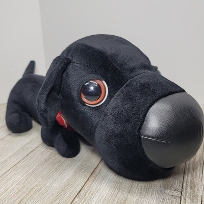 2002 Black Lab Big Head Nose Plush Stuffed Red Collar Artlist Collection THE DOG