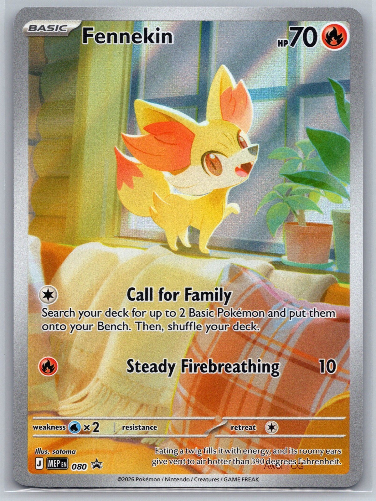 Fennekin Holo 080 ME: Mega Evolution Promo Promo NM