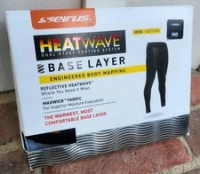 $120 Seirus Mens Heatwave Body Mapped FL Base Layer Bottom  4-Way Stretch, MD