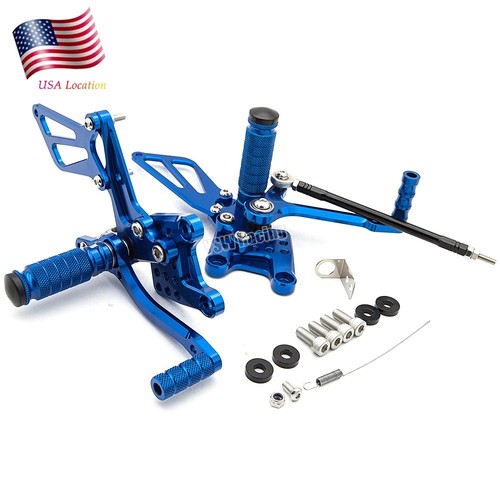 Repose-Pieds Arrière CNC Réglable Aluminium Compatible SV650 SV1000 1998-2014 - Noir