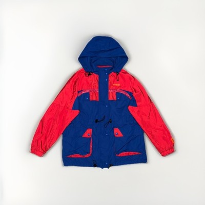 HERON PRESTON MEN S NYLON MULTICOLOR HOODED JACKET Sz MEDIUM MADE IN ITALY RARE