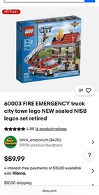 LEGO 60003 City Fire Emergency