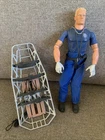 GI Joe Rescue Fire Fighter Action Figure Doll With Sled Basket Stethoscope 2003