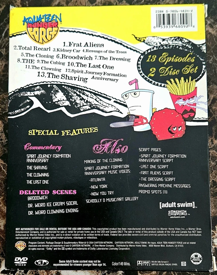 Aqua Teen Hunger Force - Volume Three (DVD 2004) - Image 2 of 4