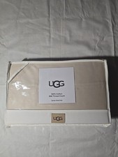 UGG 100 COTTON QUEEN 4 PCE SHEET SET SAND IN COLOR 300 TREAD CT