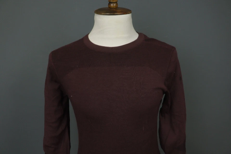 SMARTWOOL Dark Brown Wool Knit Long Sleeve Crew Neck Pullover Sweater Size L - Image 3 of 4