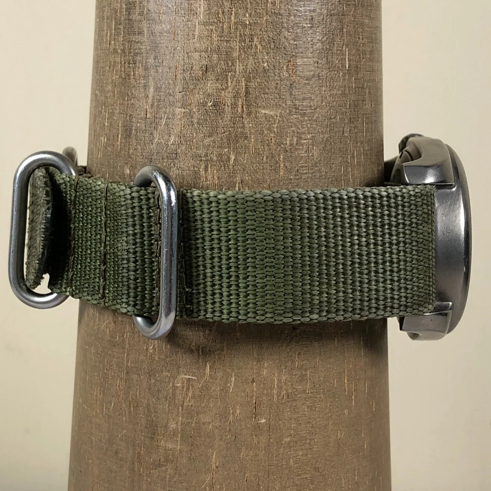 Bertucci Men A-2T Military Field Green Nylon Strap Quartz Analog 41mm Watch 8" - Image 3 of 4