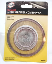 Danco 88886 Universal Sink Mesh Strainers Combo Pack Set of 3 Different Sizes