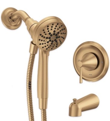 New Moen Ronan 82021BZG  Gold Single-Handle Tub & Shower Faucet w/ Handheld 