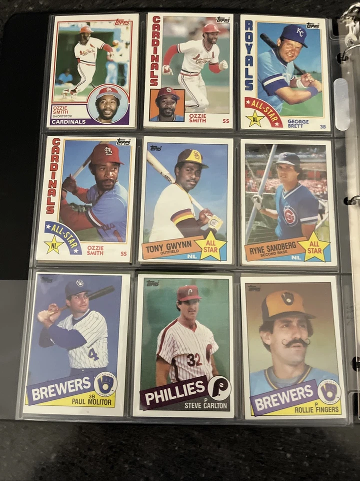 Lote de carpetas de tarjetas de béisbol Topps & Bowman años 80/90 HOF (234 tarjetas). HOFers/RC Foto 2 de 4