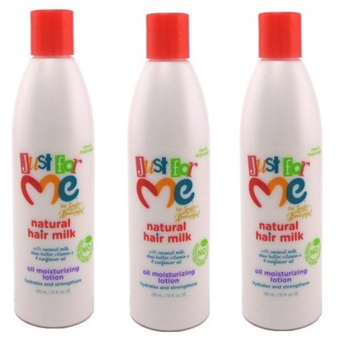 BL Just For Me Hair Milk Oil Moisturizing Lotion 10oz X 3 Packs