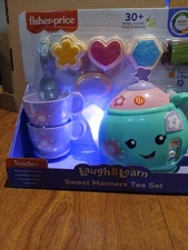 Fisher-Price Laugh & Learn Sweet Manners Tea Set NIB 18–36M Works