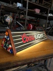 RARE Vintage COORS Light Beer 1999 Poker Pool Table Hanging Bar Light Sign