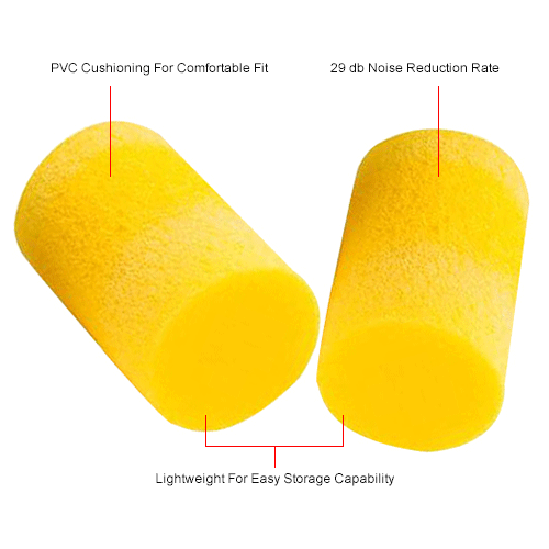 3M E-A-R Classic Disposable Foam Shooting Sleep Ear Plugs Noise Reduction NRR 29 - Picture 3 of 4