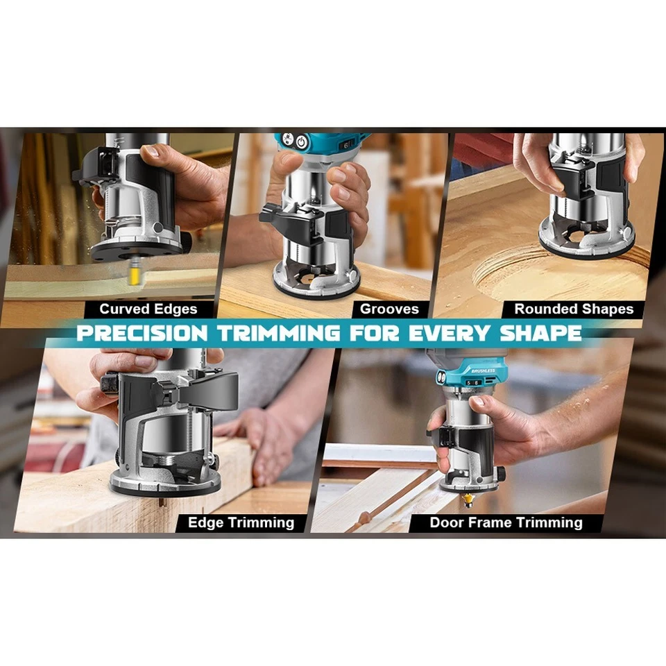 For Makita LXT BL18 18V Battery Wood Trimmer Router Tools 6 Variable Speeds - Image 4 of 4