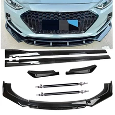 Front Bumper Lip Chin Spoiler Splitter Side Skirt For Hyundai Elantra Body Kit