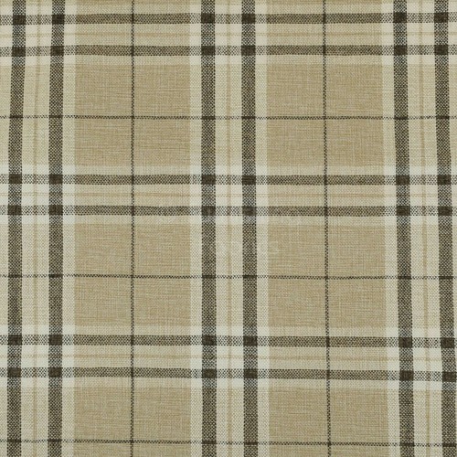 New Furnishing Fabric Textured Tartan Pattern Upholstery In Beige Colour - Picture 5 of 5