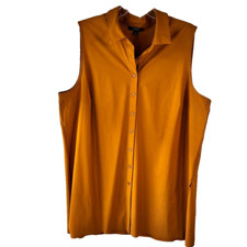 Blusa Alfani Amarillo Mostaza Sin Mangas Talla XL, Elástica