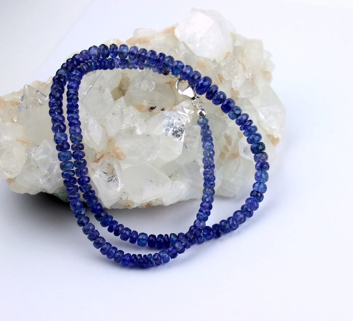 Collane e pendagli di lusso naturale di pietra principale tanzanite | Acquisti Online su