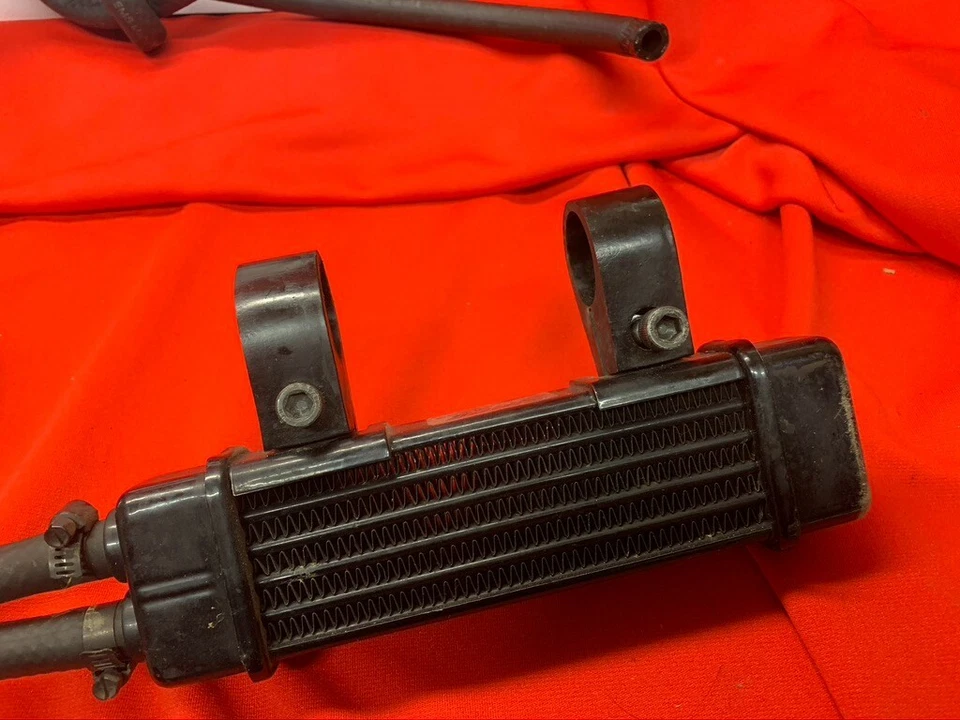 Harley Custom EVO Jagg Oil Cooler With Chrome Base & Hoses - Image 3 of 4