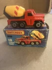 Matchbox 19 Cement Truck With Original Box Superfast Vintage Lesney