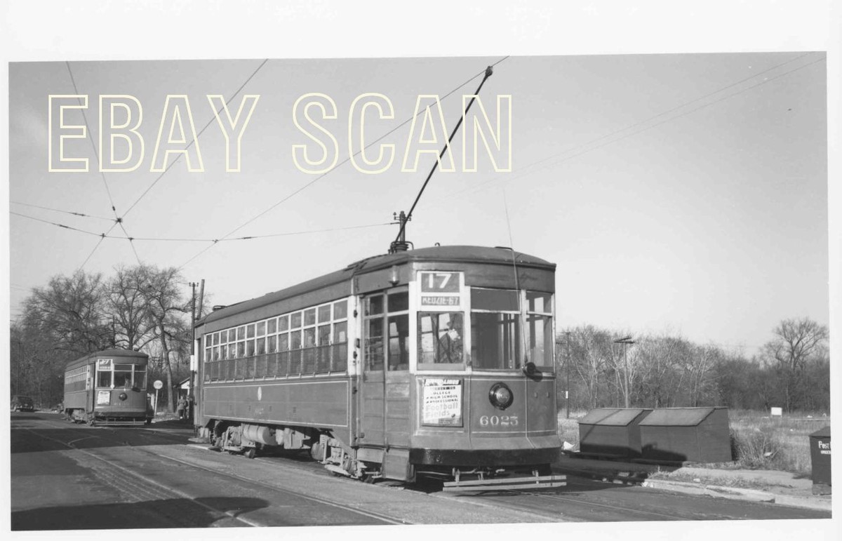 7EE174 RP 1940s/70? CHICAGO SURFACE LINES STREETCAR #6025 KEDZIE