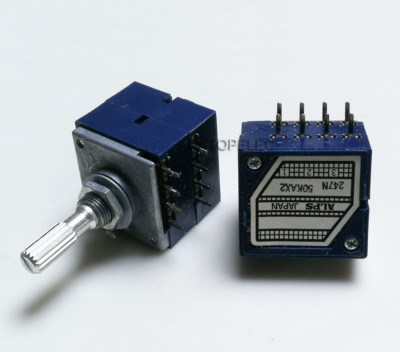 Japan ALPS RK27 50KAX2 LOG Stereo Volume Potentiometer Dual 50K 8pin Loudness