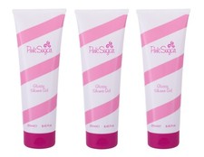PACK OF 3 PINK SUGAR by AQUOLINA for Women GLOSSY SHOWER GEL 8.45 oz 250 ml