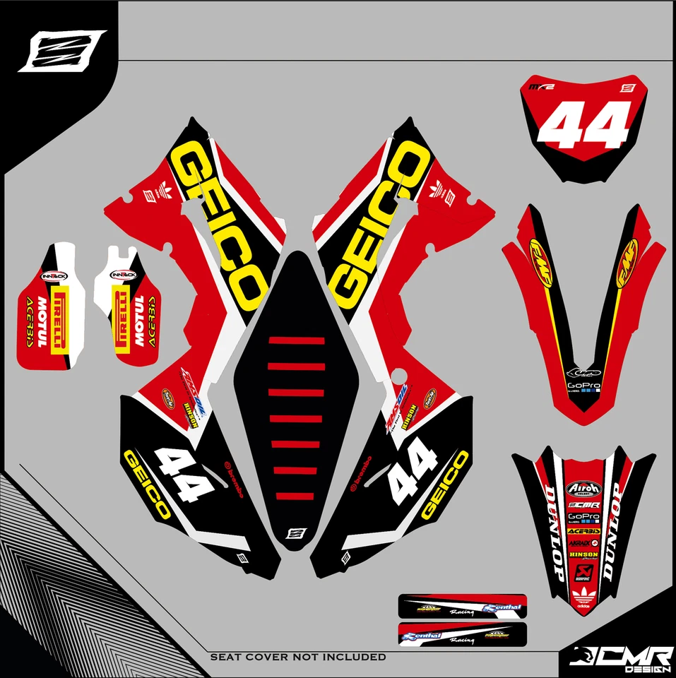 CMR DESIGN CO. Kit Grafiche Adesivi Compatibili con HONDA CRF 250 300 450 2014 2015 2016 2017