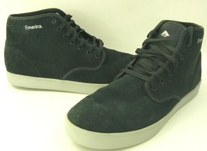 Emerica Omen High Top Skate Shoes - white/white - Free Shipping | Tactics